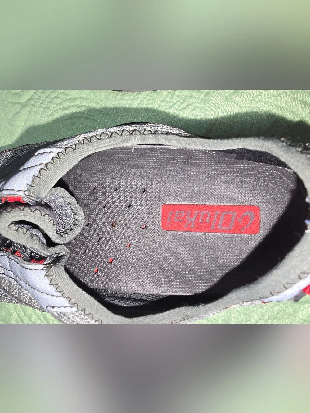 OluKai Gray and Red Men's Water Shoes